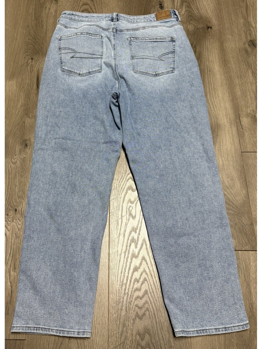 AE American Eagle Women's Mom Straight Jeans Stretch Size 14 Regular - Picture 10 of 10